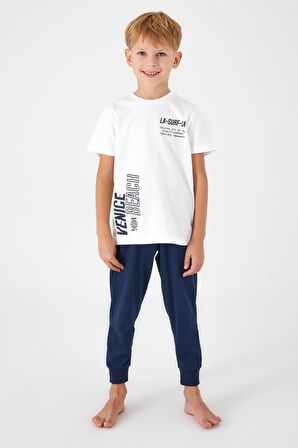 Roly Poly 3041 Venice Beach Erkek Çocuk Kısa Kol Pijama Takım