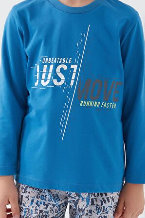 Roly Poly 3049 Move Running Faster Erkek Çocuk Kısa Kol Pijama Takım