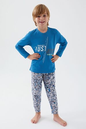 Roly Poly 3049 Move Running Faster Erkek Çocuk Kısa Kol Pijama Takım