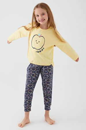 Roly Poly 3063 Pomme Apple Kız Çocuk Uzun Kol Pijama Takım