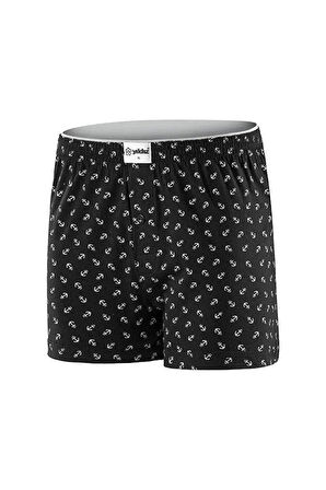 Yıldız 43 Erkek Çapa Desenli Penye Havlu Bel Rahat Düğmeli Boxer
