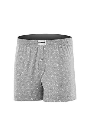 Yıldız 43 Erkek Çapa Desenli Penye Havlu Bel Rahat Düğmeli Boxer