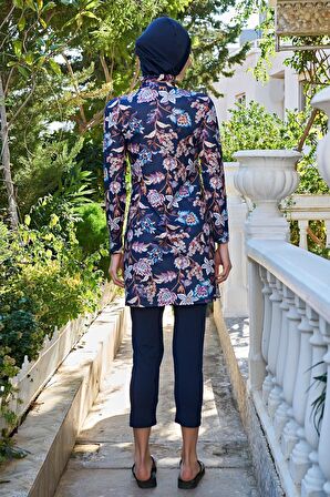 Ruko Maio 23147-4 Kadın Balıkçı Yaka Tam Tesettür Mayo