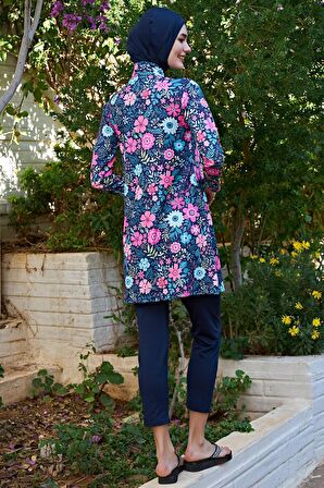 Ruko Maio 23147-12 Kadın Balıkçı Yaka Tam Tesettür Mayo