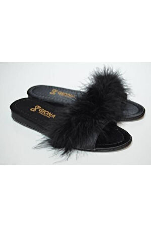 Giona 707 Kadın Tüylü Gelin Terliği