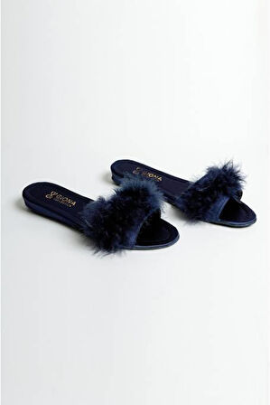 Giona 707 Kadın Tüylü Gelin Terliği