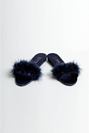 Giona 707 Kadın Tüylü Gelin Terliği