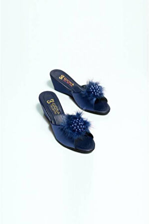 Giona 105 Kadın Dolgu Topuklu Gelin Çeyiz Terliği