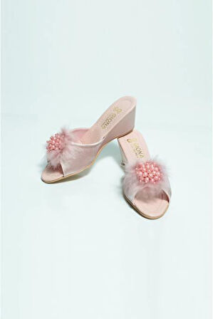 Giona 105 Kadın Dolgu Topuklu Gelin Çeyiz Terliği