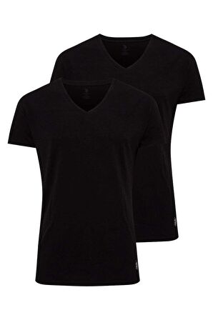 U.S. Polo Assn. 80194 Erkek 2'li V Yaka Kısa Kol Atlet
