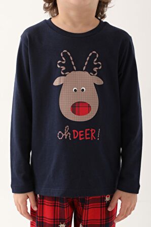 Arnetta 2752 Lacivert Erkek Çocuk Uzun Kol Pijama Takım