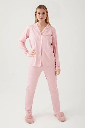 Pierre Cardin 7717 Kadın Boydan Patlı Pijama Takım