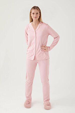 Pierre Cardin 7717 Kadın Boydan Patlı Pijama Takım