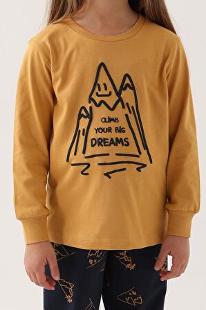 Roly Poly 3170 Climb Your Big Dreams Kız Çocuk Uzun Kol Pijama Takım