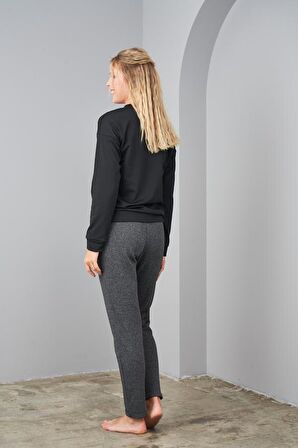 Pjs 24586 Kadın İnce Taş Baskılı İkiiplik Spor Takım