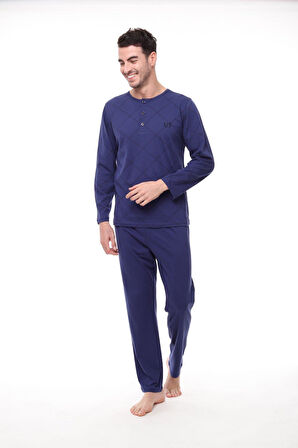 Pijadore 1400 Büyük Beden Erkek Uzun Kollu Pijama Takım