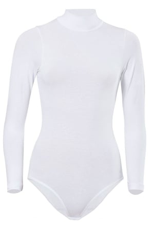 Goldoremi 4055 Kadın Pamuklu Uzun Kollu Balıkçı Yaka Bodysuit Atlet