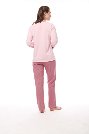 Pijadore 1532 Büyük Beden Kadın Uzun Kollu Pijama