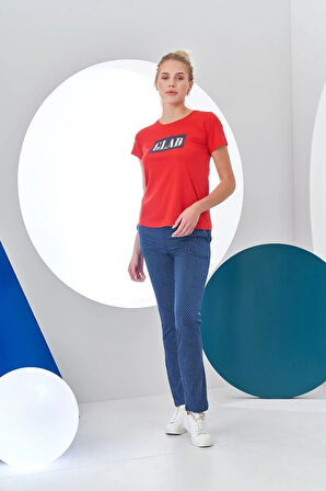 Pjs Kadın Glad Baskılı Kısa Kollu Spor Pijama Takım