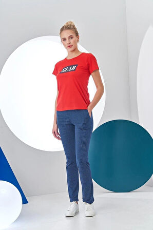 Pjs Kadın Glad Baskılı Kısa Kollu Spor Pijama Takım