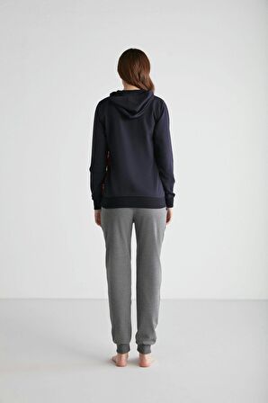 U.S Polo Assn. 16940 Kadın Kapşonlu Pijama Takımı