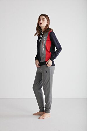 U.S Polo Assn. 16940 Kadın Kapşonlu Pijama Takımı