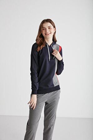U.S Polo Assn. 16940 Kadın Kapşonlu Pijama Takımı