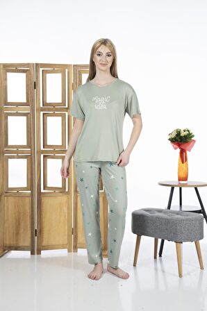 Estiva 24139 Magic İdea Kadın Kısa Kol Pijama Takımı