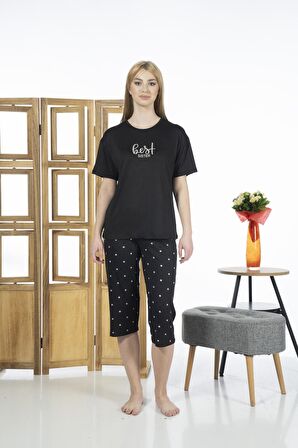 Estiva 24063 Kadın Kısa Kollu Kapri Pijama Takım