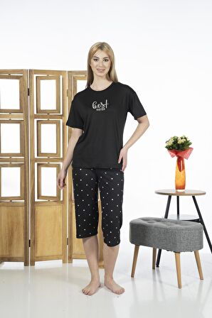 Estiva 24063 Kadın Kısa Kollu Kapri Pijama Takım