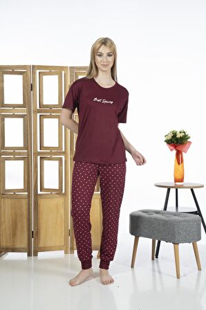 Estiva 24136 Kadın Kısa Kollu Yazlık Penye Pijama Takımı