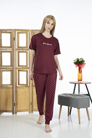 Estiva 24136 Kadın Kısa Kollu Yazlık Penye Pijama Takımı