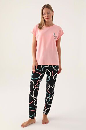 Roly Poly 3399 Cute Kadın Kısa Kol Pijama Takımı