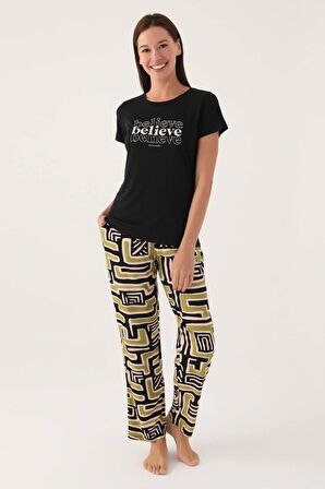 Pierre Cardin 8817 Believe Kadın Kısa Kol Pijama Takımı