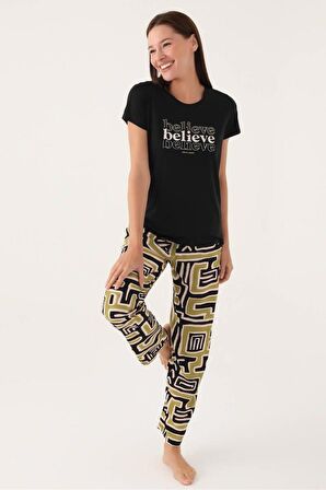 Pierre Cardin 8817 Believe Kadın Kısa Kol Pijama Takımı