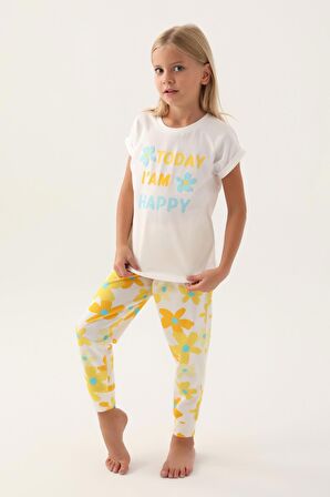 Roly Poly 3394 Garson Today Krem Kız Çocuk Pijama Takımı