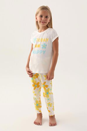 Roly Poly 3394 Garson Today Krem Kız Çocuk Pijama Takımı