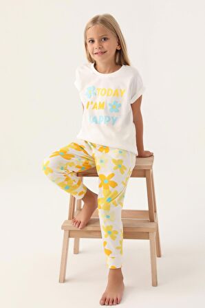 Roly Poly 3394 Garson Today Krem Kız Çocuk Pijama Takımı