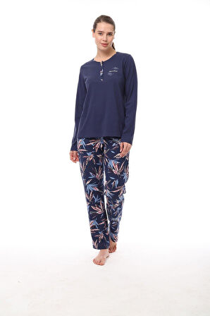 Pijadore 1561 Kadın Uzun Kollu Pijama Takım