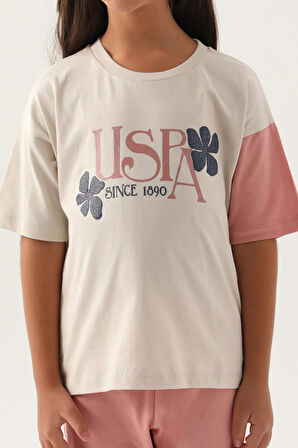 . 1809 Garson Lisanslı Rose Bej Kız Çocuk Pijama Takımı