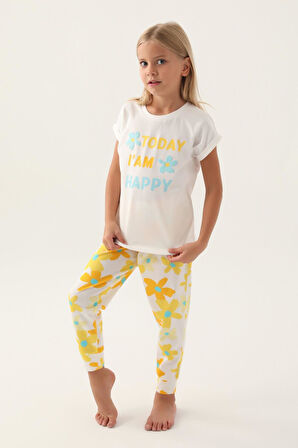 Roly Poly 3394 Today Krem Kız Çocuk Pijama Takımı