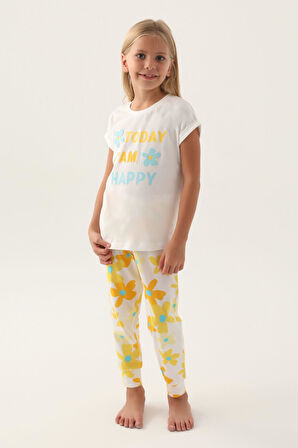 Roly Poly 3394 Today Krem Kız Çocuk Pijama Takımı