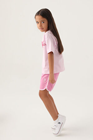 . 1804 Lisanslı Oversized Kız Çocuk Şort Takım