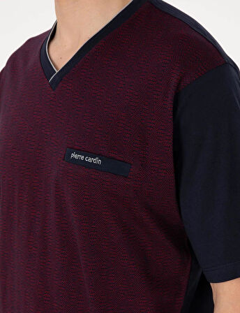 Pierre Cardin Erkek Bordo Jakarlı Kısa Kol Şortlu & Uzun 3'lü Özel Kutulu Pijama Takım