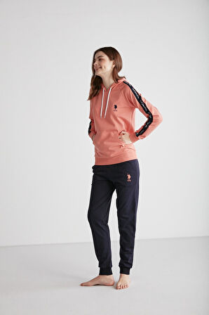 U.S. Polo Assn. 16946 Kadın Kapşonlu Pijama Takımı