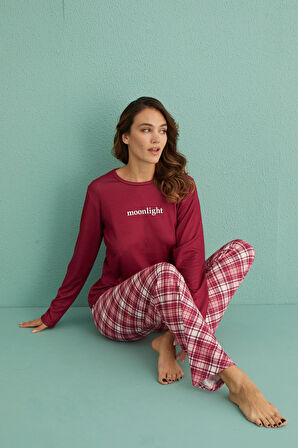 Gd Goldoremi 14102-12 Kadın Moonlight Termal Uzun Kollu Pijama Takım