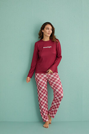 Gd Goldoremi 14102-12 Kadın Moonlight Termal Uzun Kollu Pijama Takım