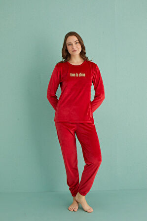 Gd Goldoremi 13164-20 Kadın Time To Shine Kadife Pijama Takım