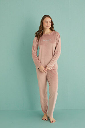 Gd Goldoremi 13166-8 Kadın Feel So Good Kadife Pijama Takım