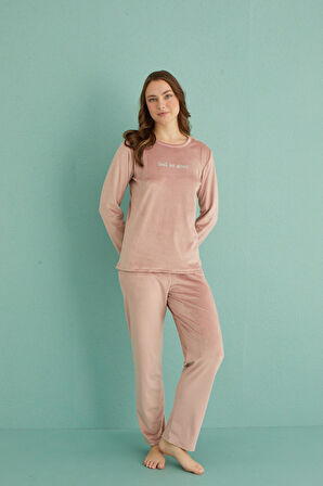Gd Goldoremi 13166-8 Kadın Feel So Good Kadife Pijama Takım